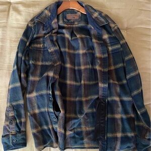 Blue Orvis Flannel Jacket